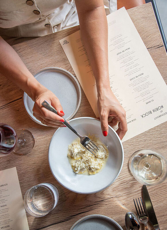 Pasta dinner at the Restaurant at North Block
